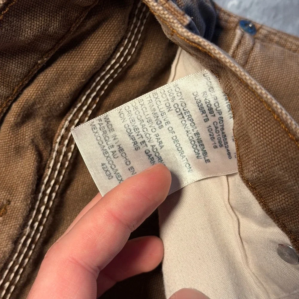 Dickies Men's Brown Carpenter Work Pants Relaxed Fit Cotton Size 42x30‎